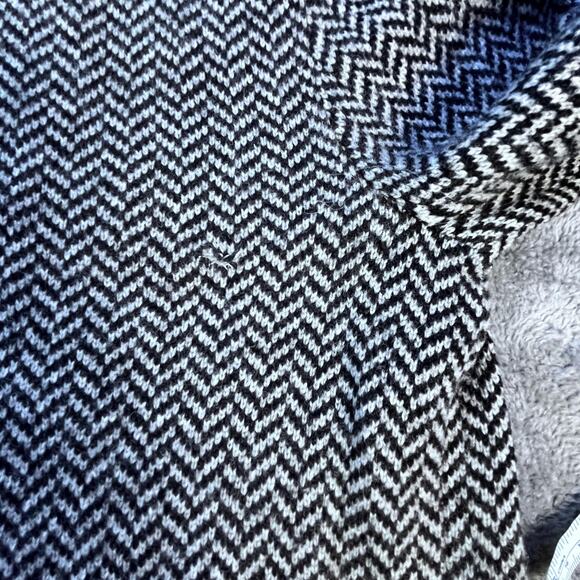 Lauren Ralph Lauren Zip Cardigan Sweater Womens Medium Lambswool Herringbone - Picture 8 of 13